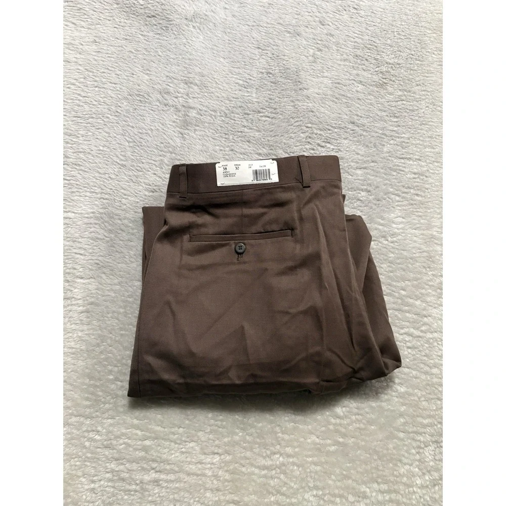 New Metropolis Pleated Straight Wool Dress Pants Size 38x30 Cuffed Trousers